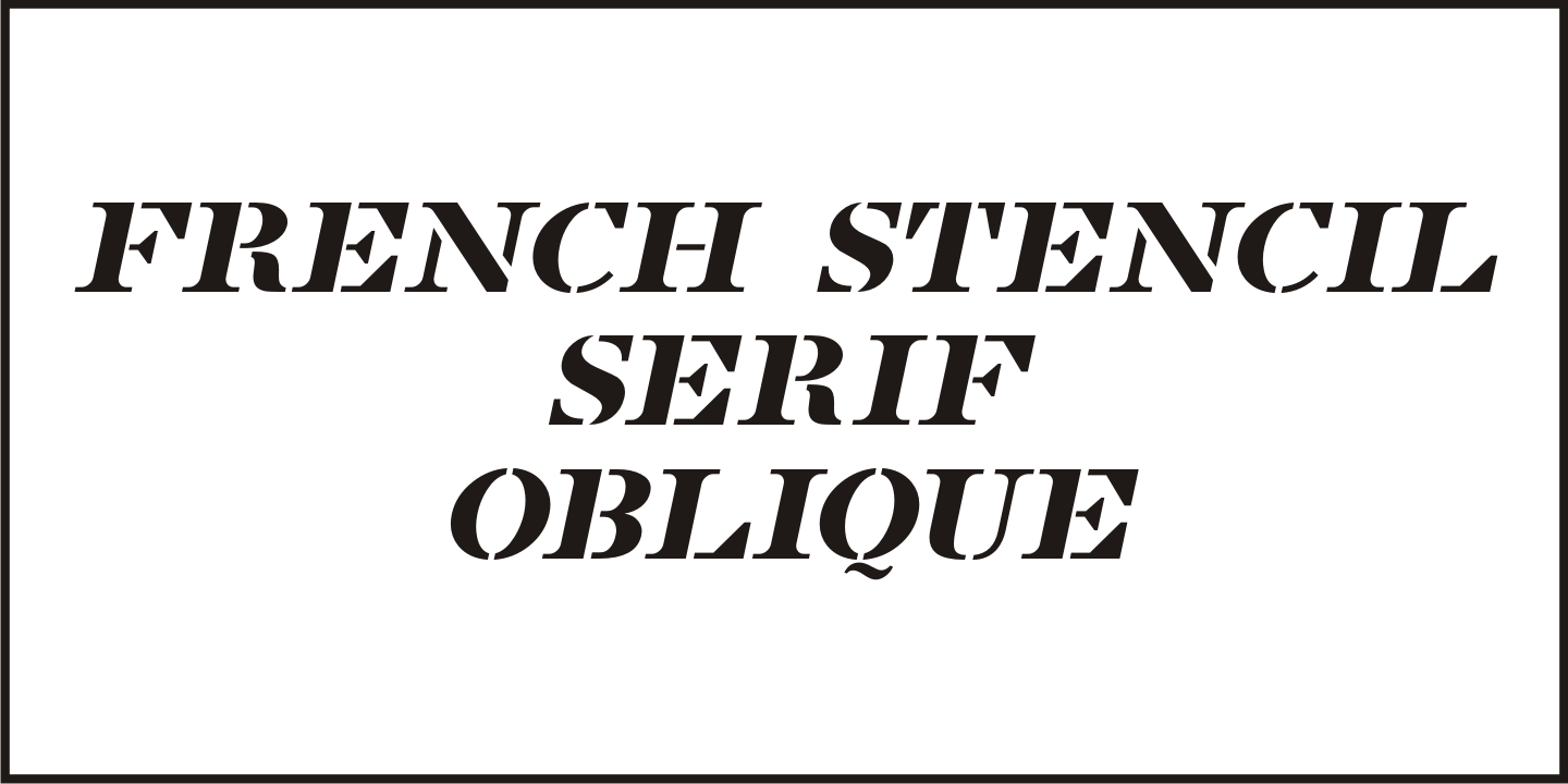 French Stencil Serif Font Poster #1