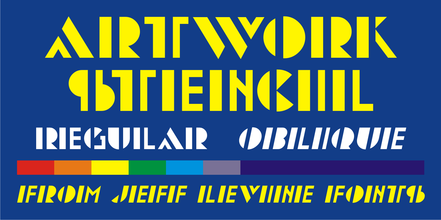 Artwork Stencil Font Poster #1