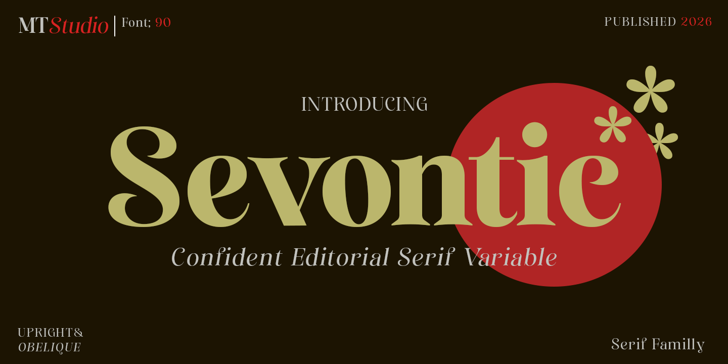 Sevontic Font Poster