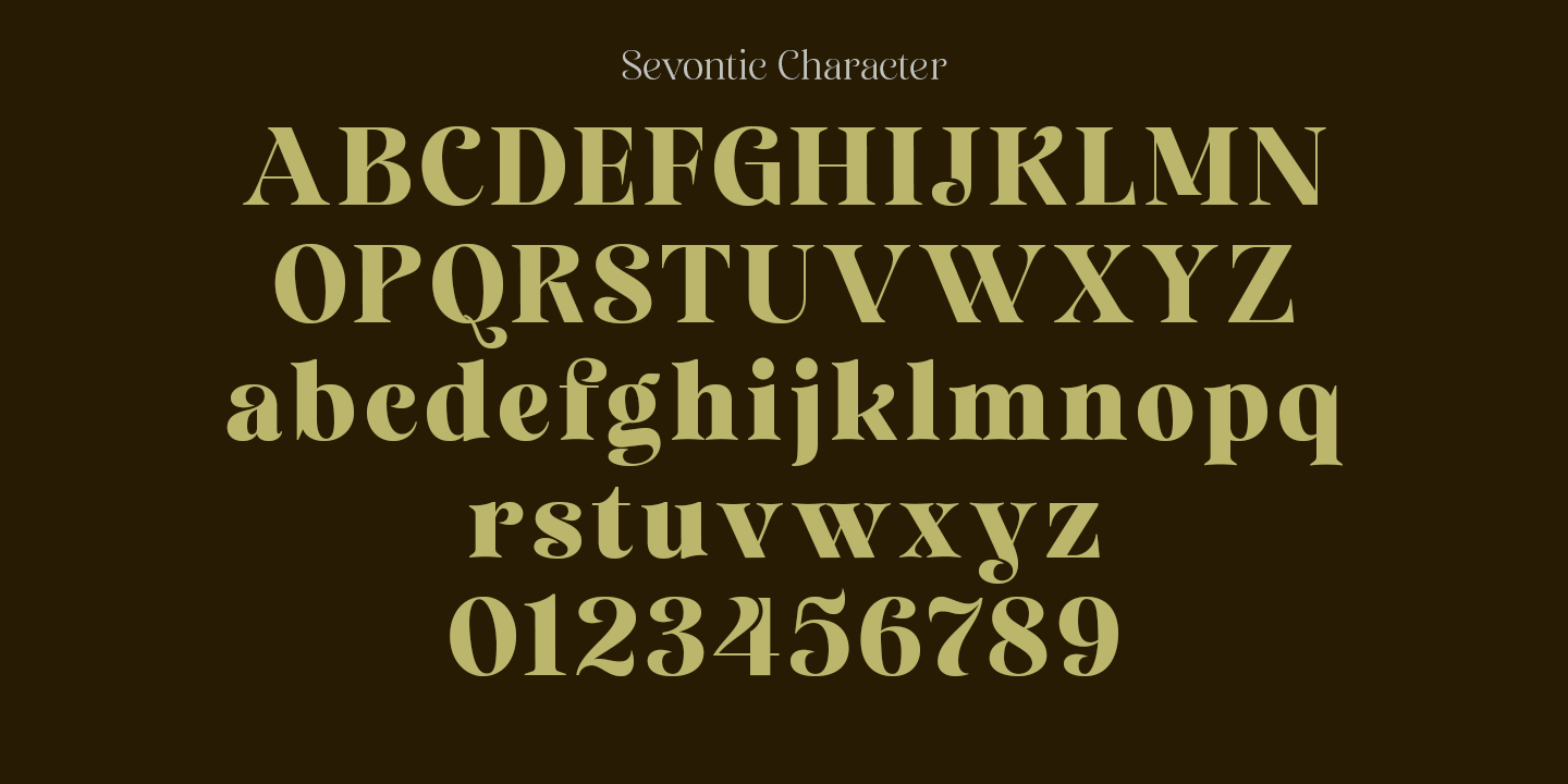 Sevontic Font Poster #1
