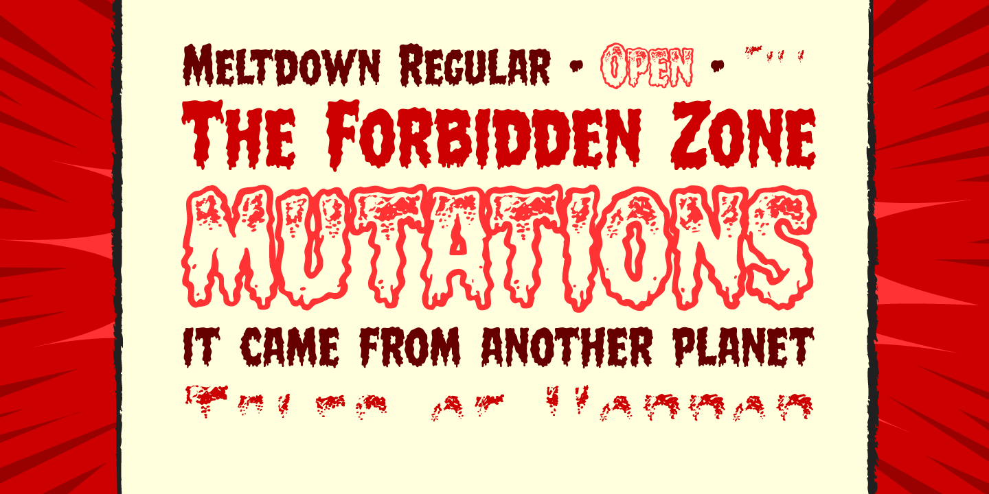 Meltdown Font Poster #1
