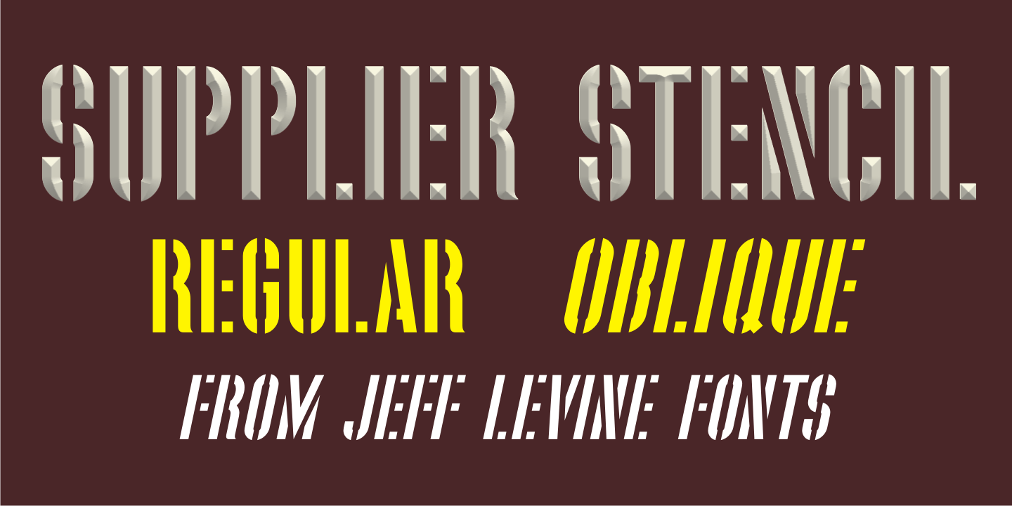 Supplier Stencil Font Poster #1