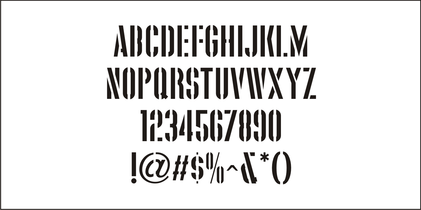 Supplier Stencil Font Poster #3