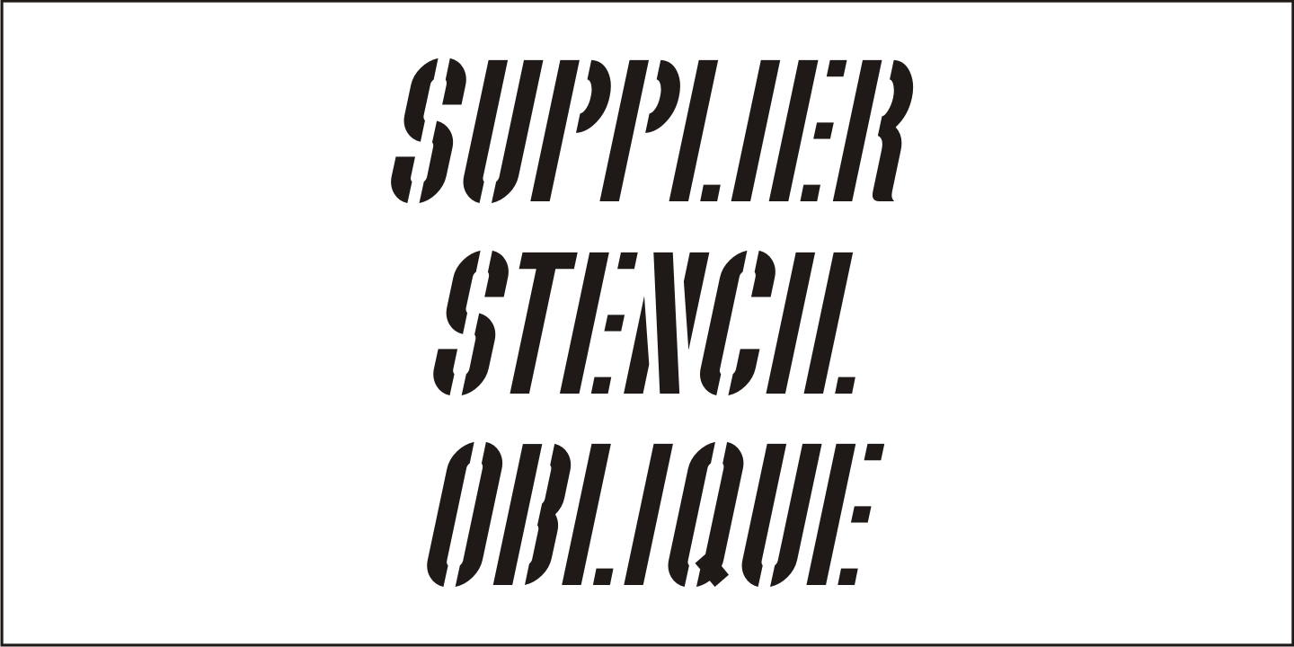 Supplier Stencil Font Poster #4