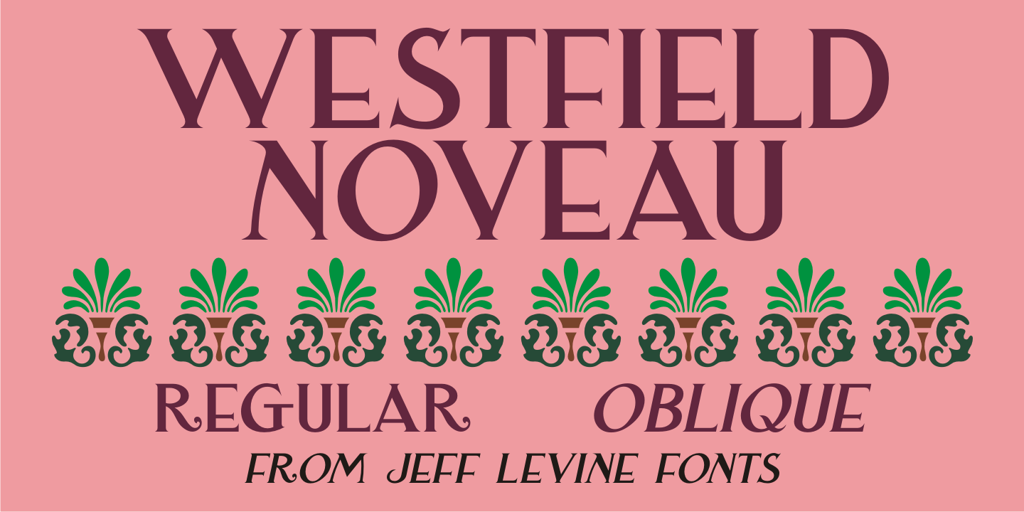 Westfield Nouveau Font Family Poster