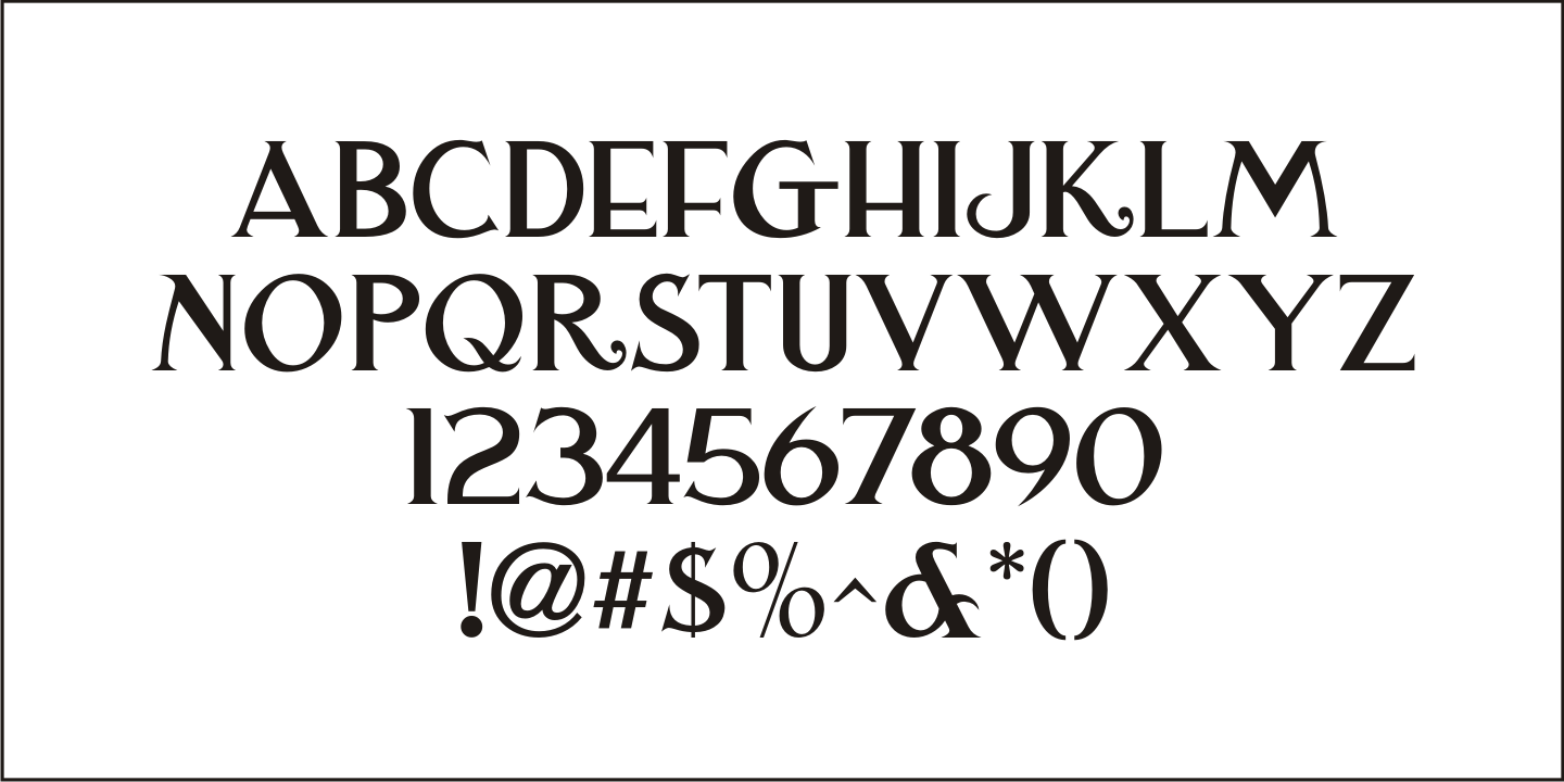Westfield Nouveau Font Poster #1