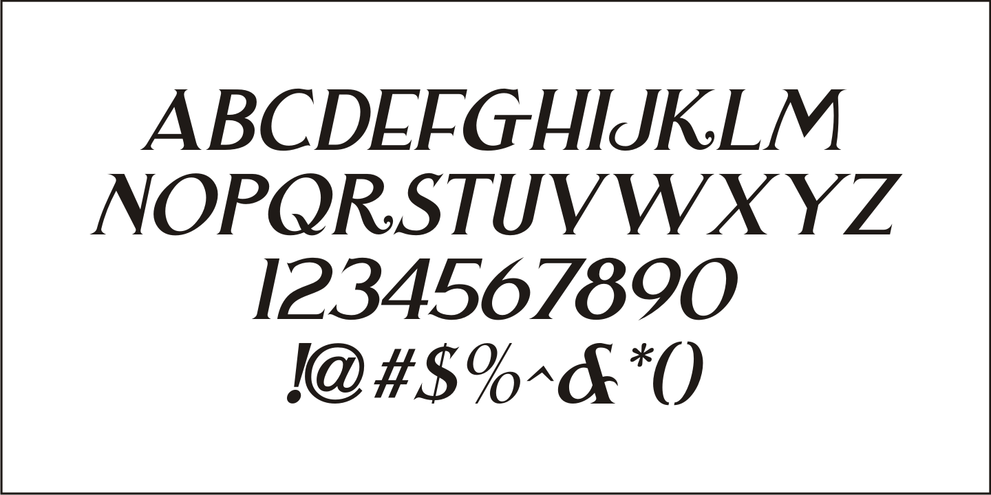 Westfield Nouveau Font Poster #1