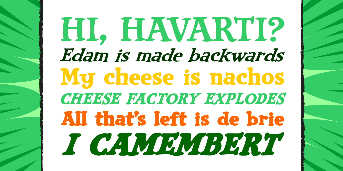 Cheese and Crackers Font Poster #1