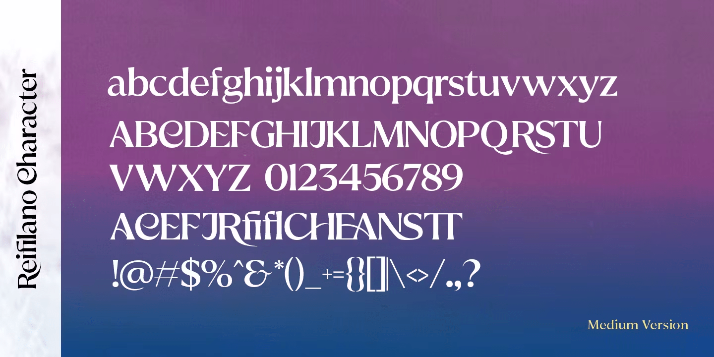 Reifilano Font Family Poster