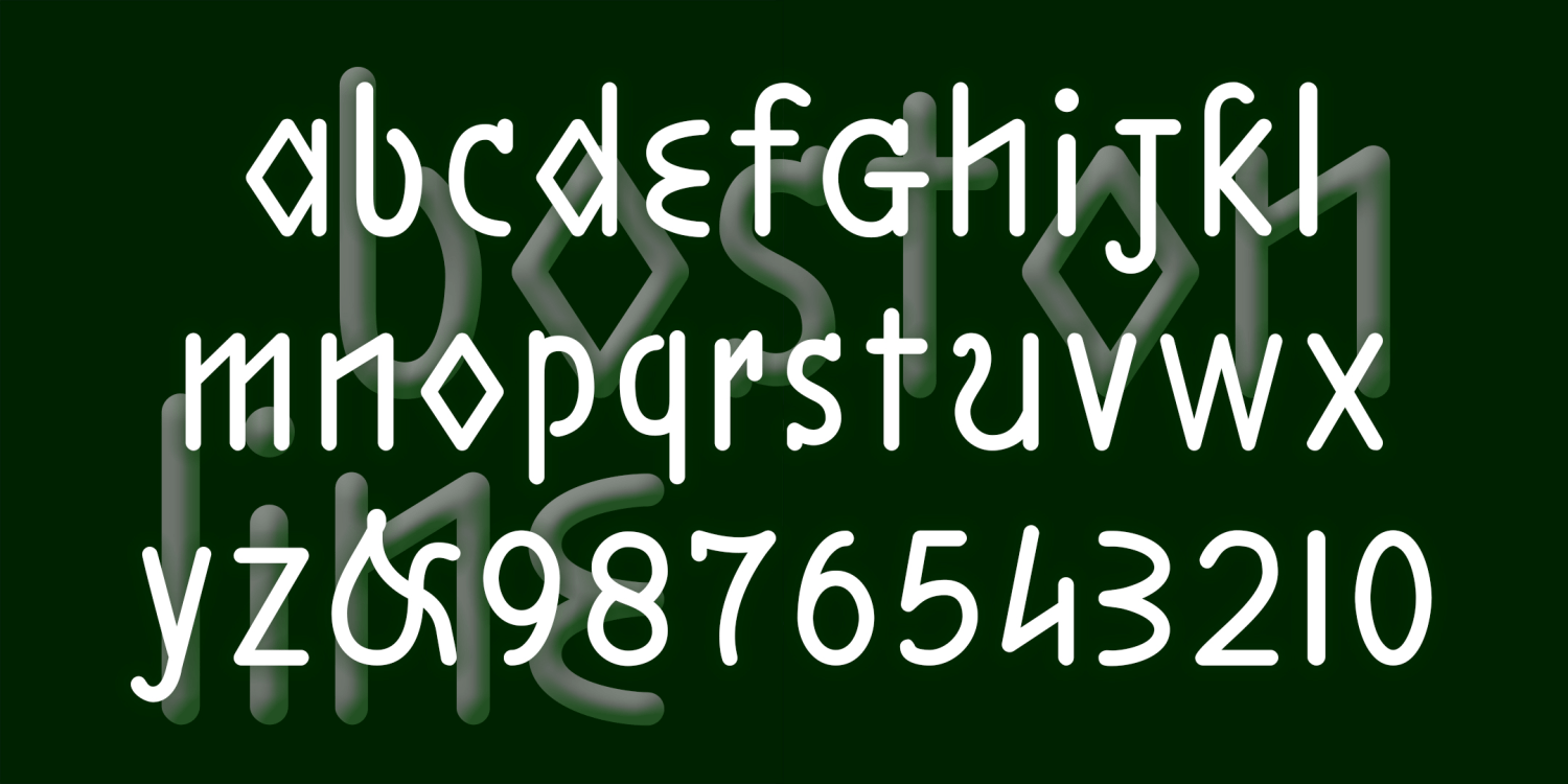 Boston & Philadelphia Line Font Family Poster