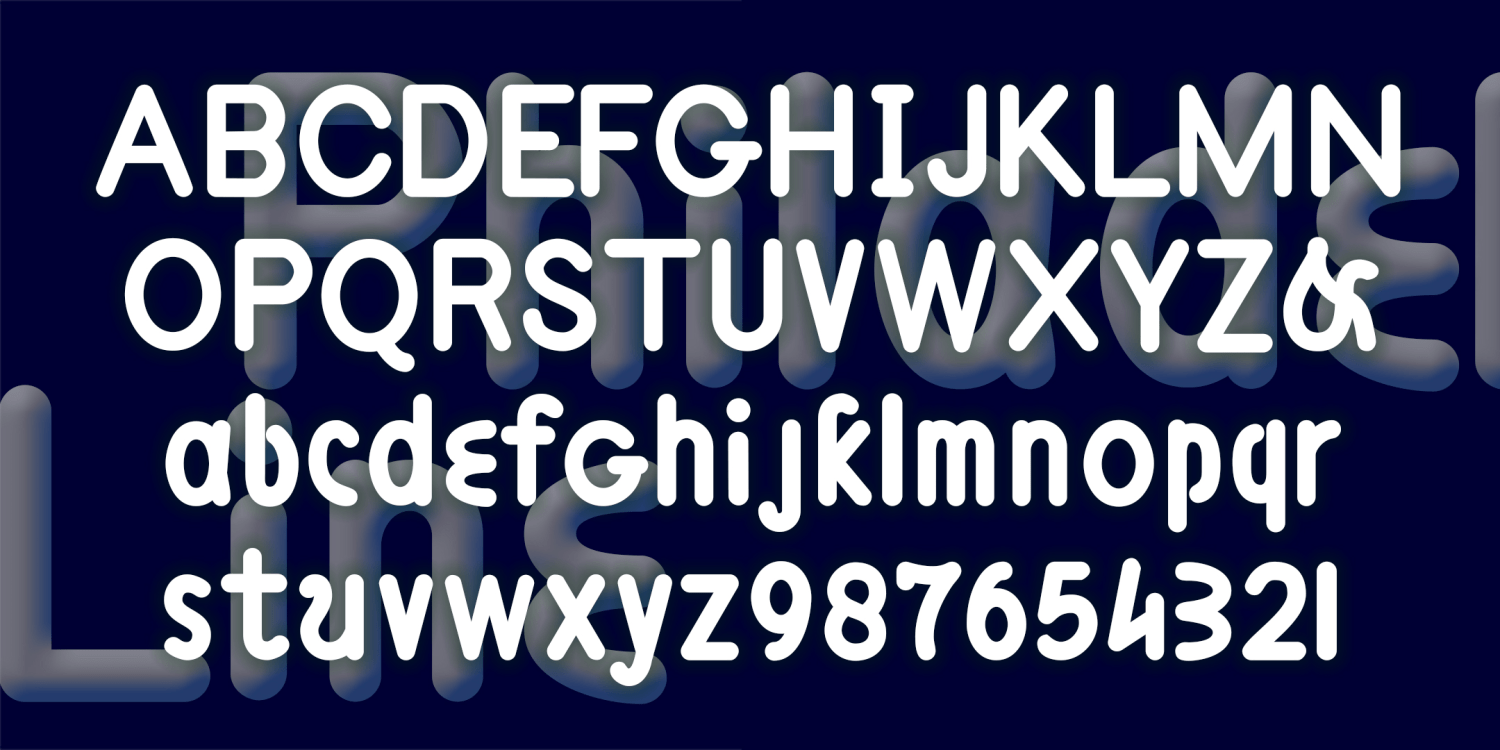 Boston & Philadelphia Line Font Poster #4