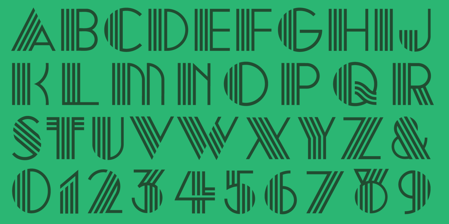 Deco Duo Font Poster #1