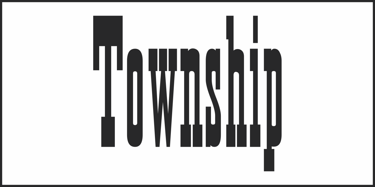 Township Font Poster #1