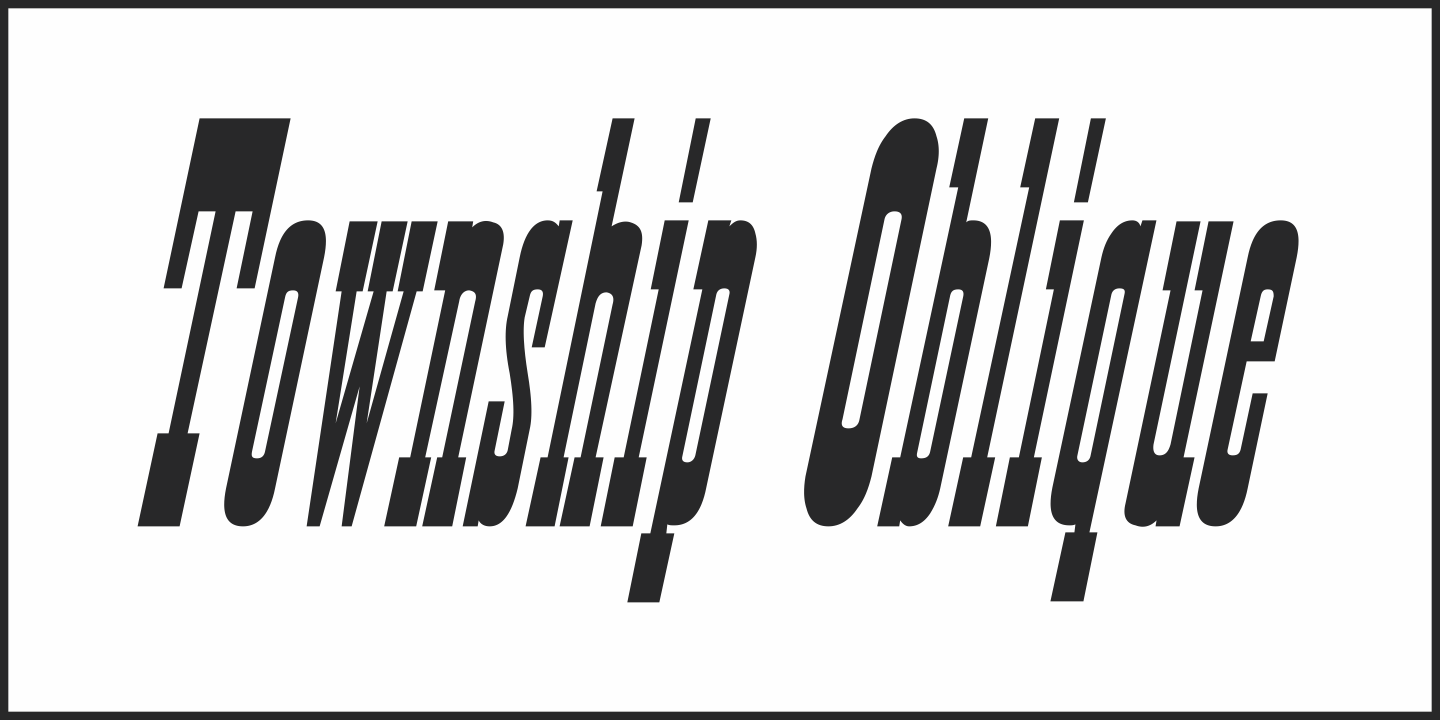 Township Font Poster #1