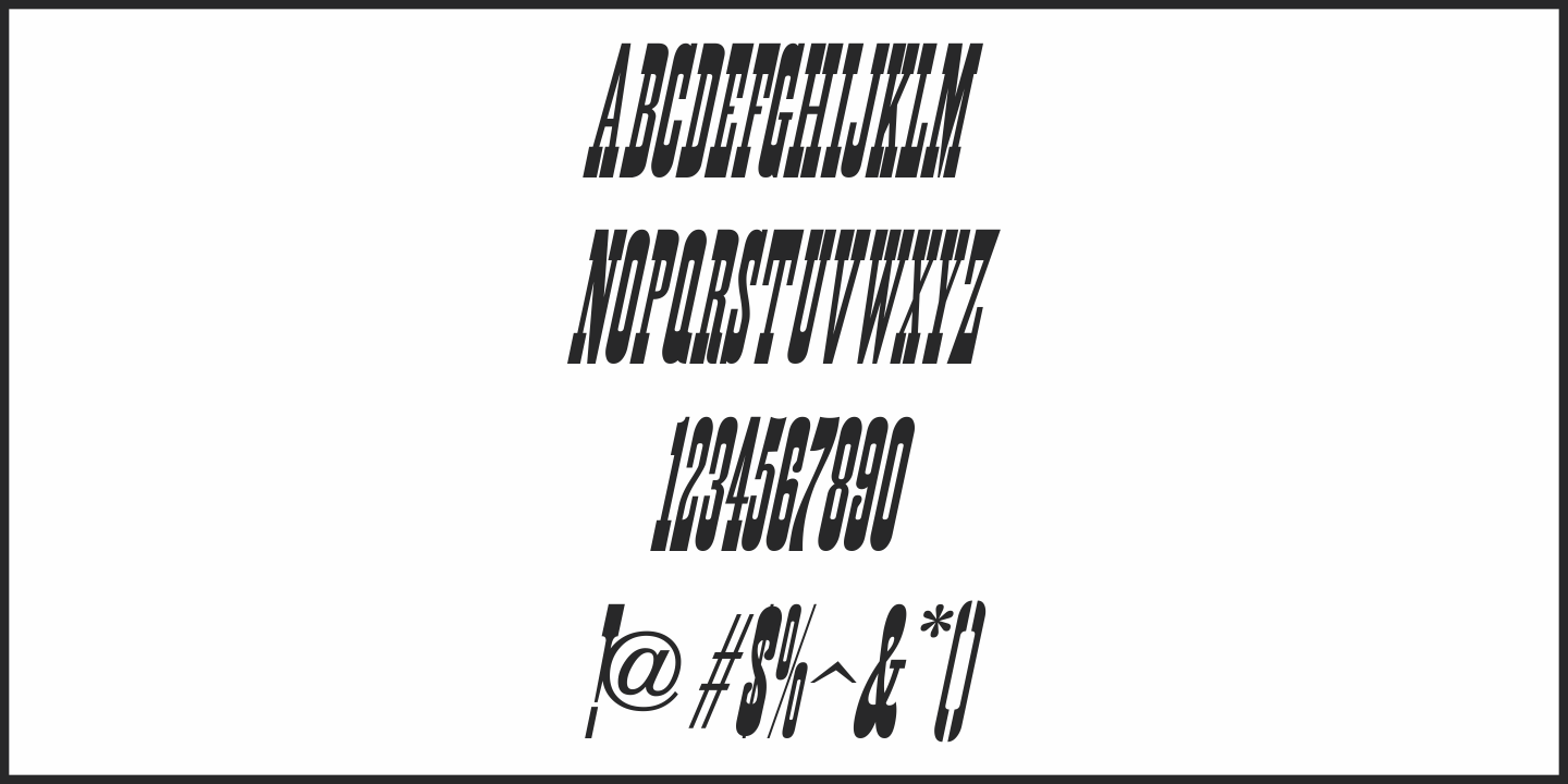 Township Font Poster #1