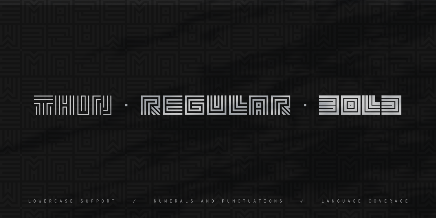 Geommaze Font Poster #3
