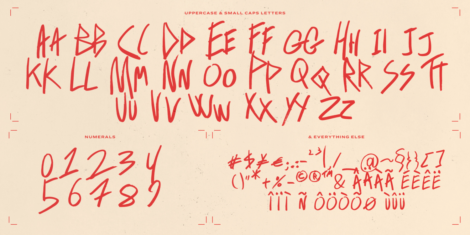 Rough Streak Font Poster #1