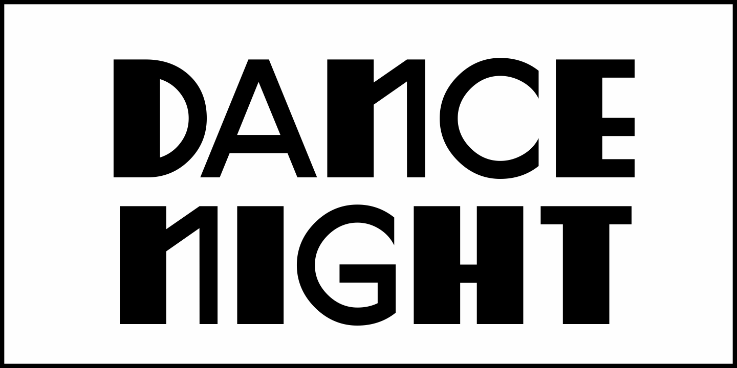 Dance Night Font Poster #2