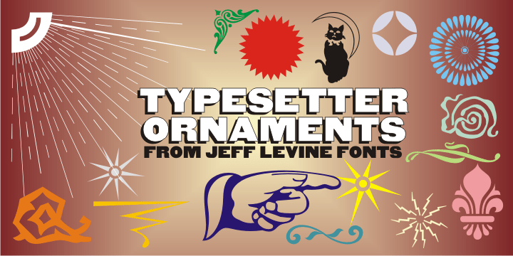 Typesetter Ornaments Font Poster #1