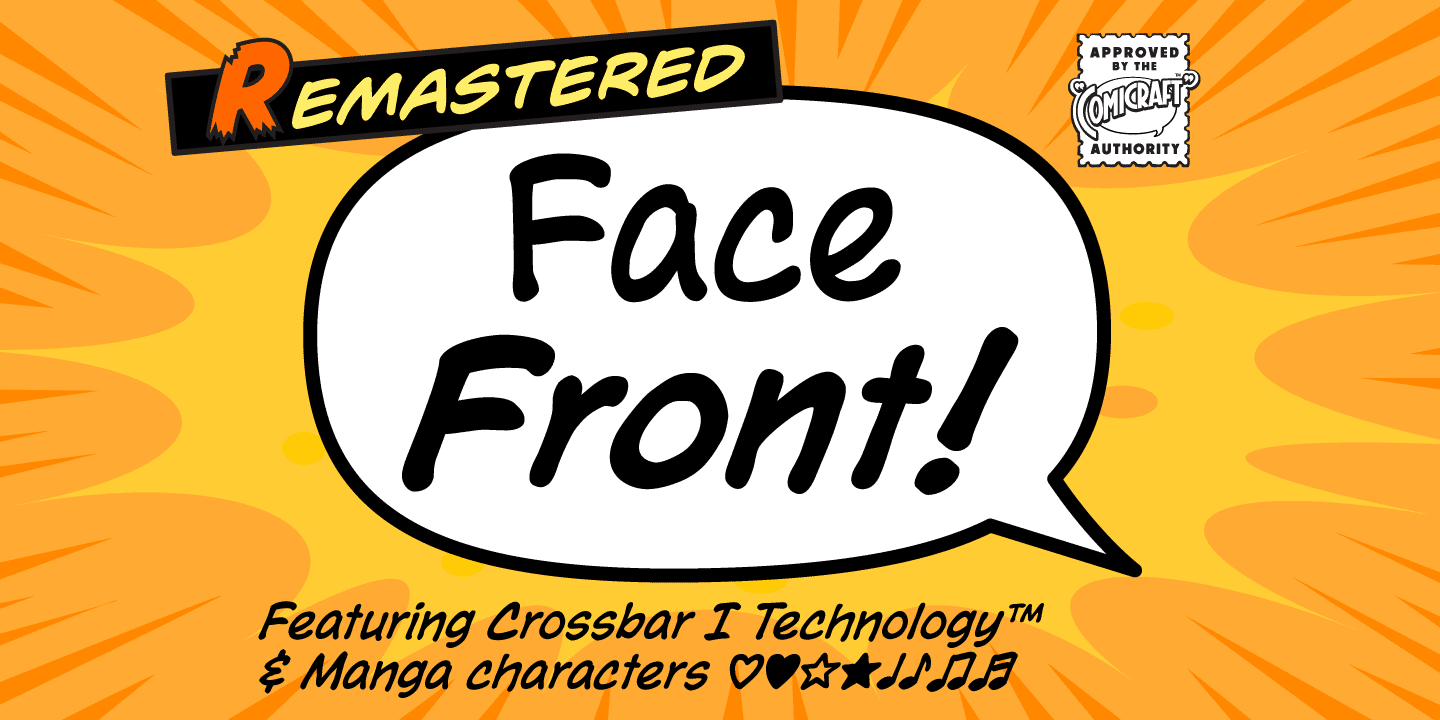 Face Front Font Poster #1