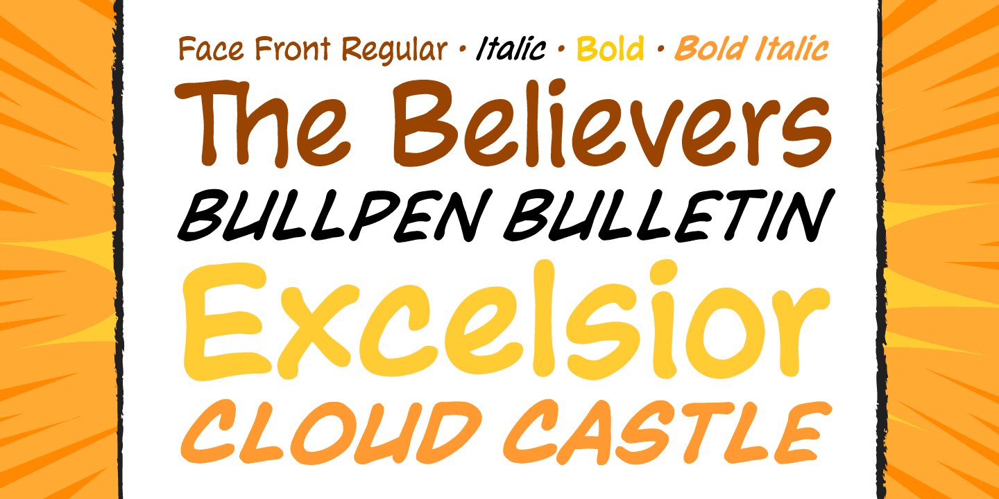 Face Front Font Poster #1