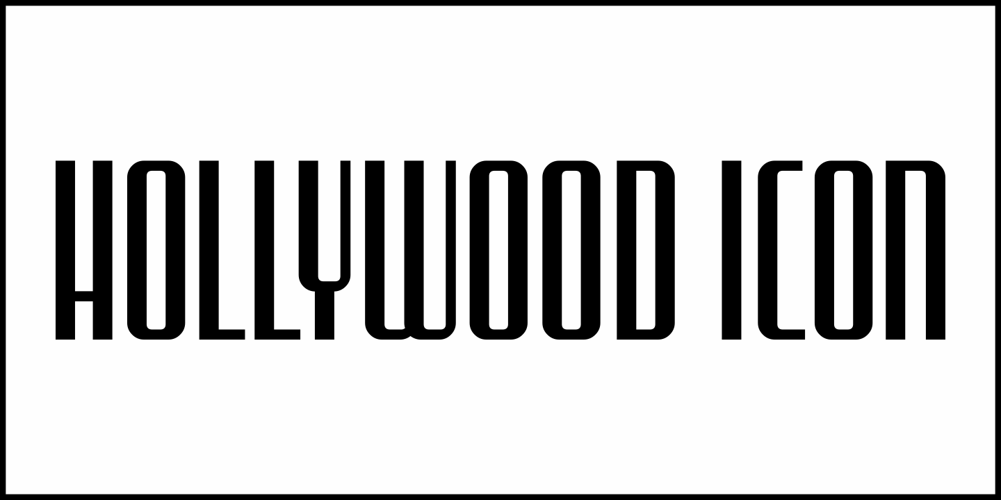 Hollywood Icon Font Poster #1