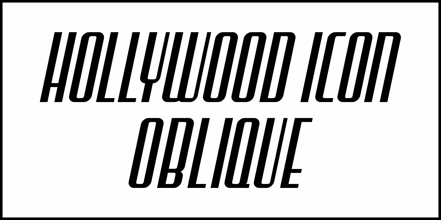 Hollywood Icon Font Poster #1