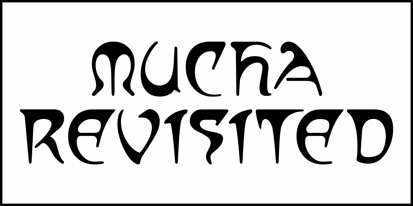 Mucha Revisited Font Poster #2