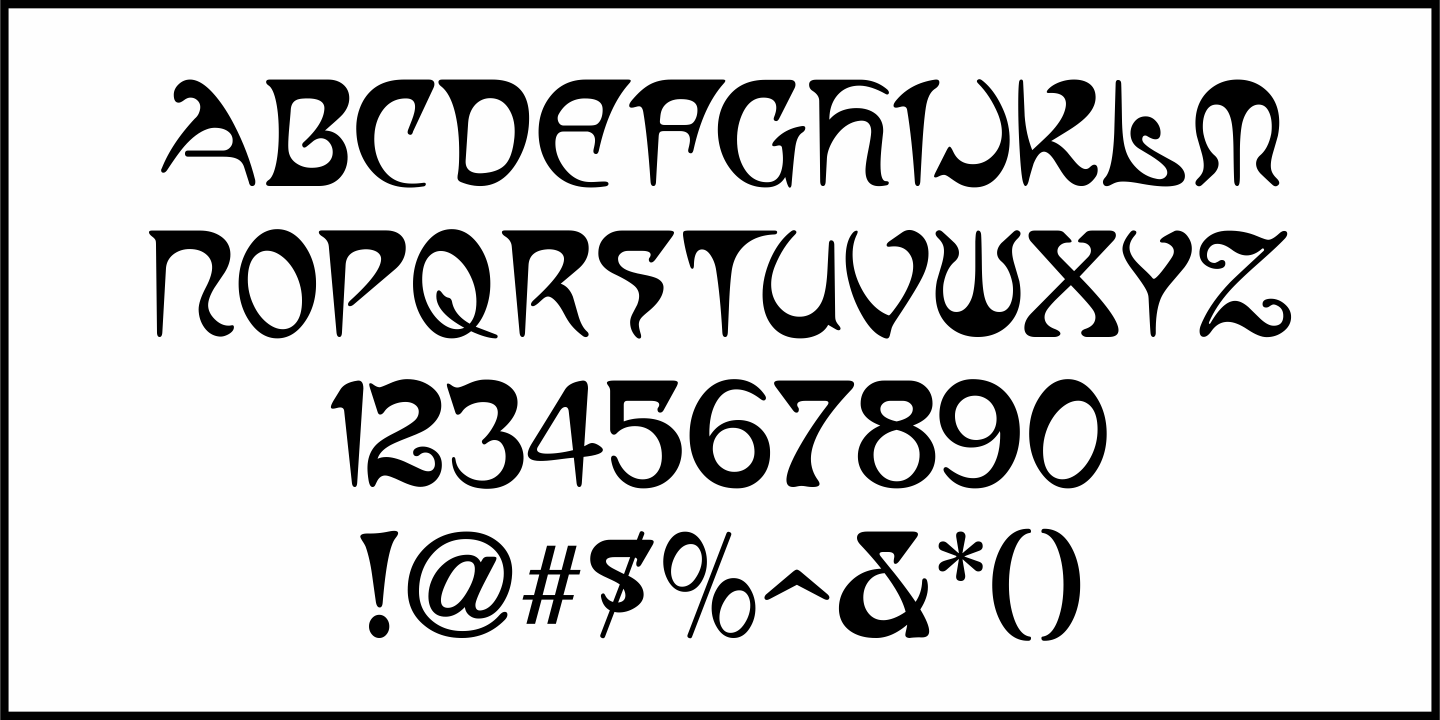 Mucha Revisited Font Poster #3