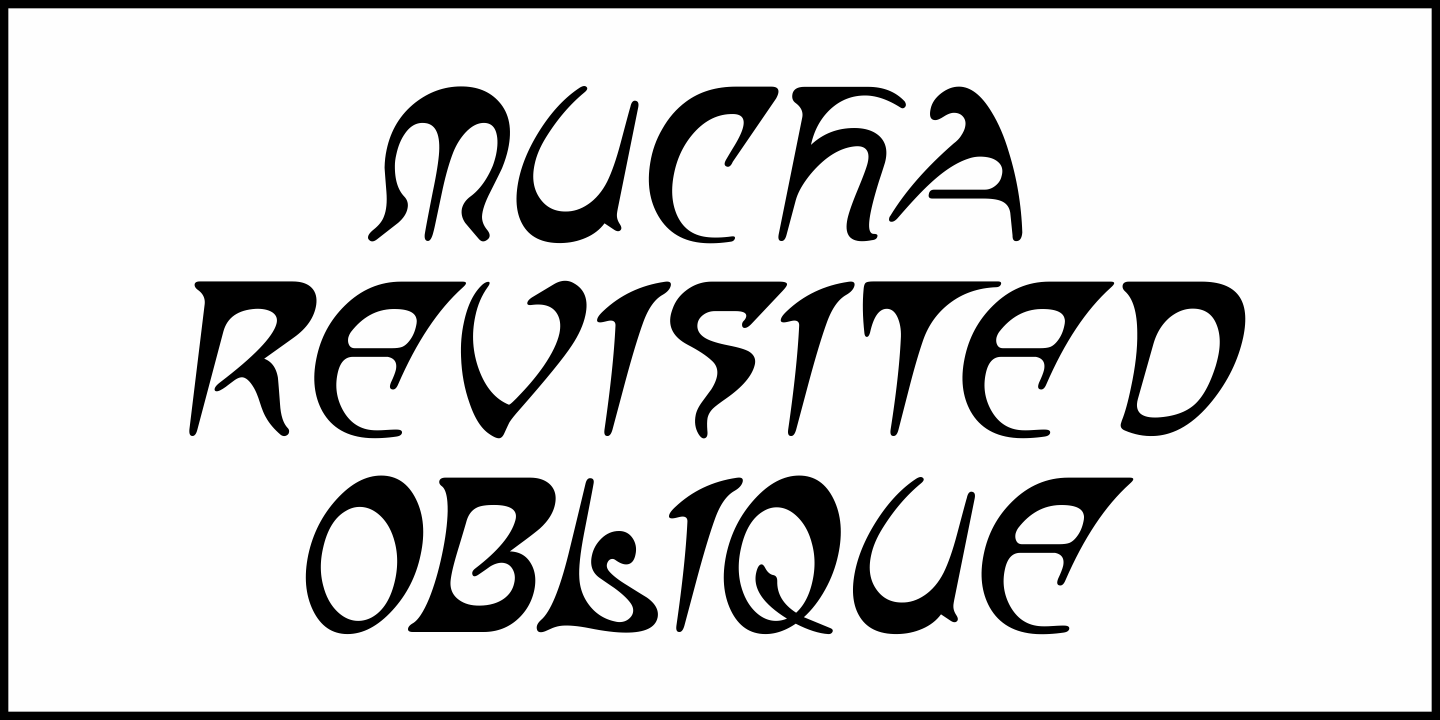 Mucha Revisited Font Poster #4