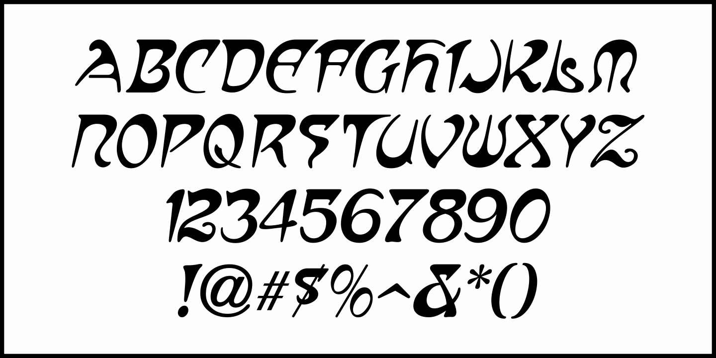 Mucha Revisited Font Poster #5