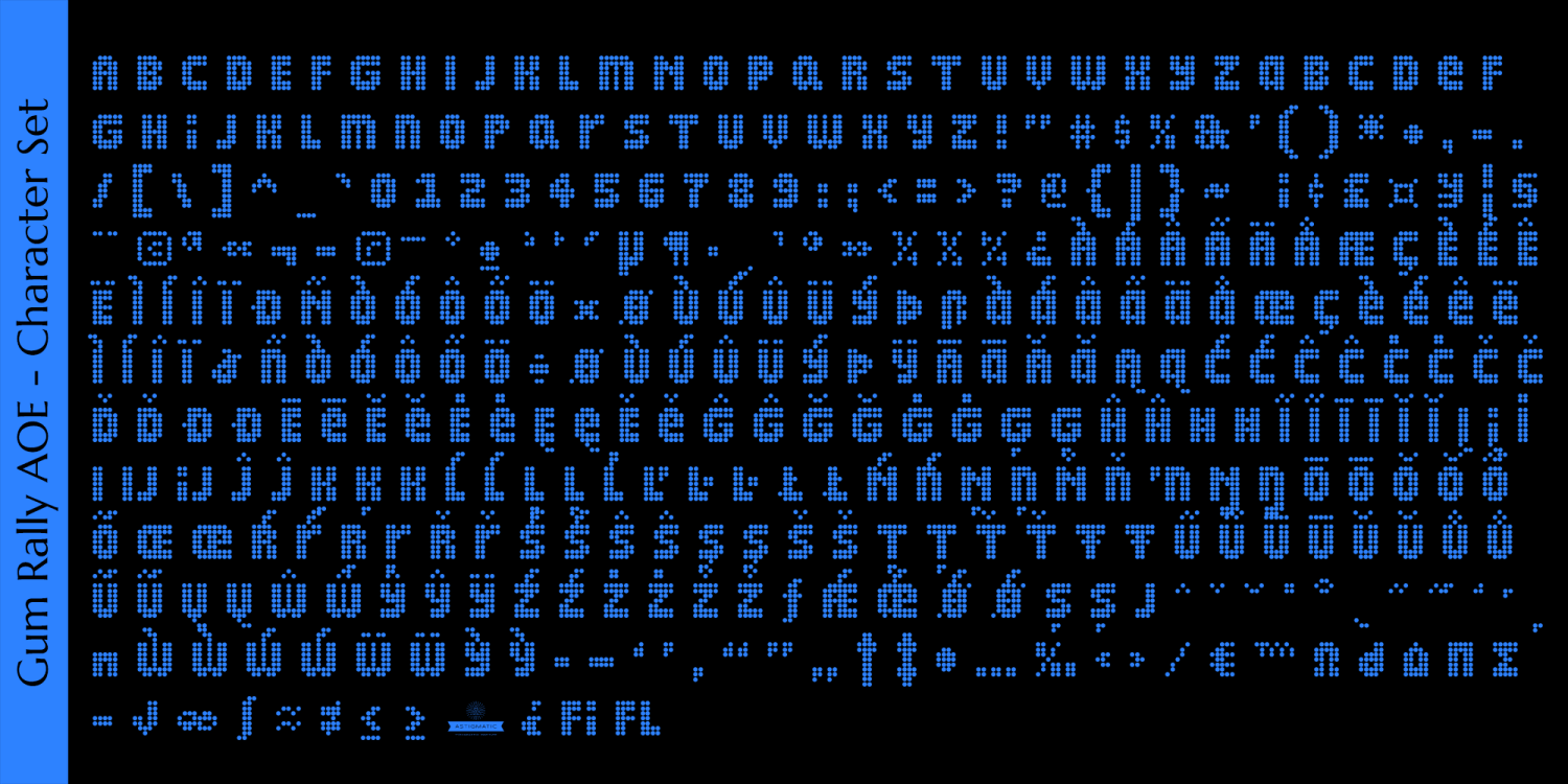 Gum Rally AOE Font Poster #1