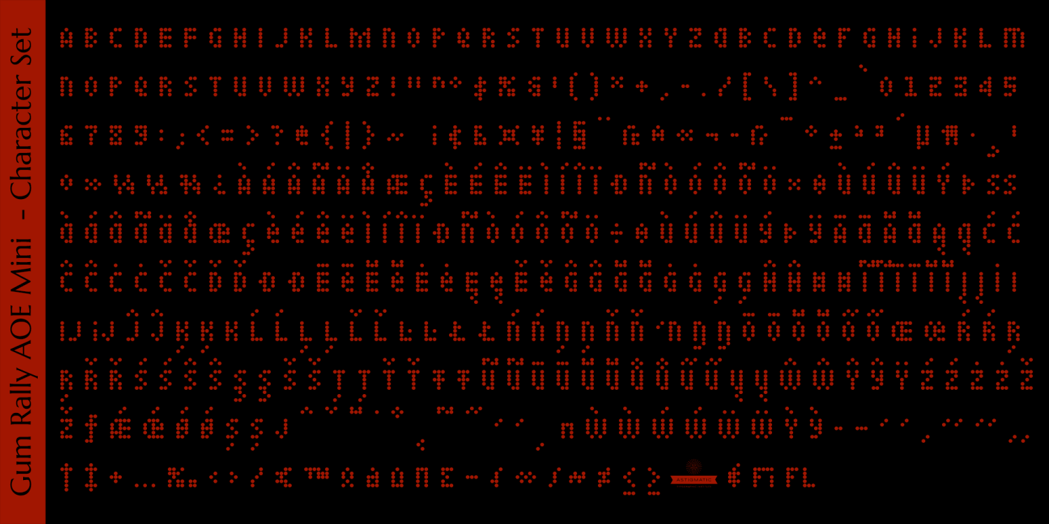 Gum Rally AOE Font Poster #1