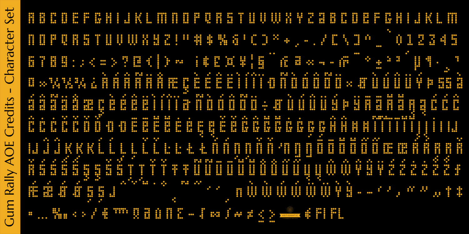 Gum Rally AOE Font Poster #1