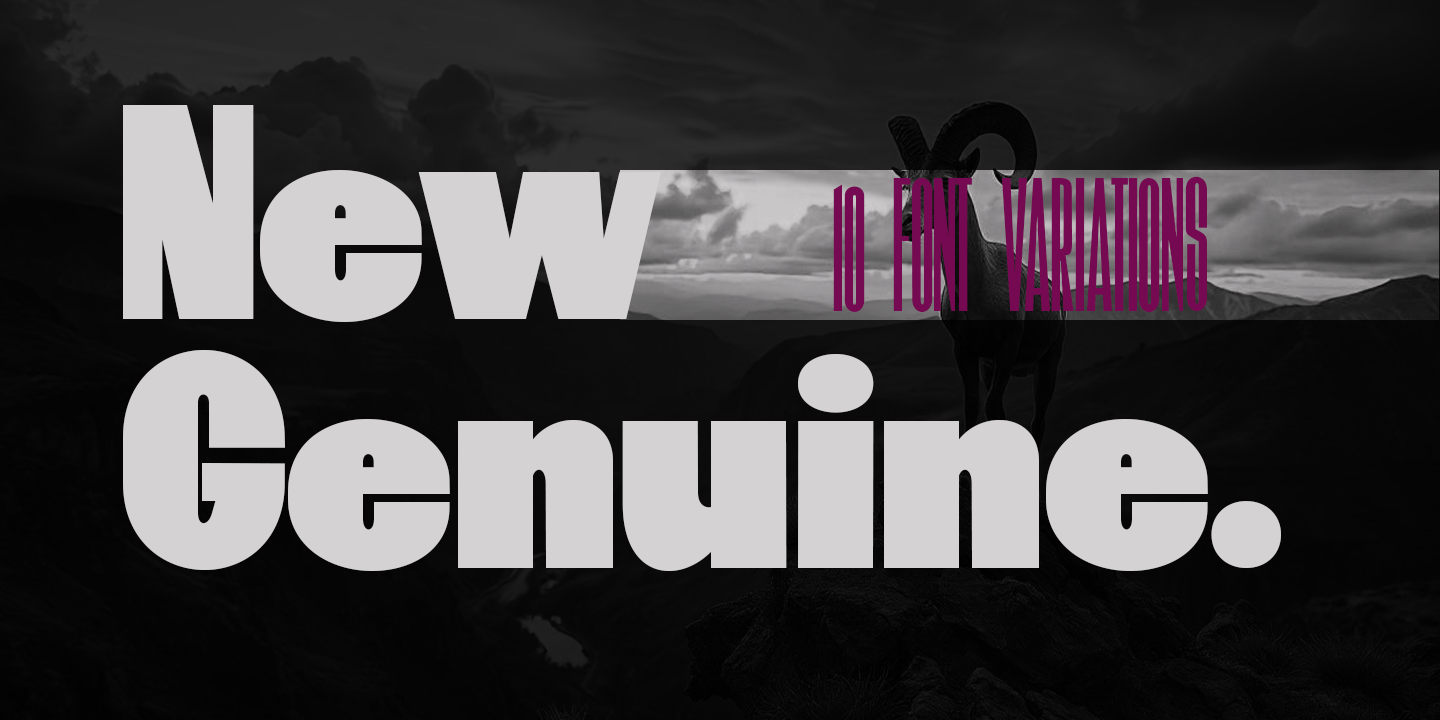 New Genuine Font Family