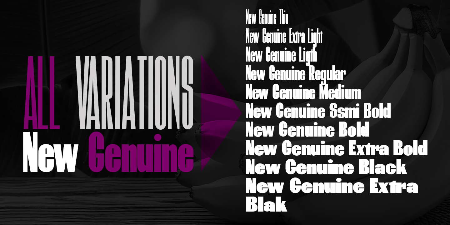 New Genuine  Font Poster #6