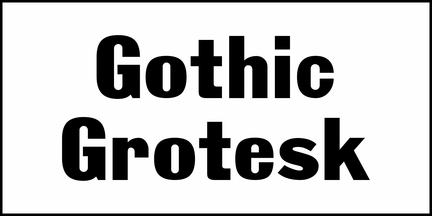 Gothic Grotesk Font Poster #2