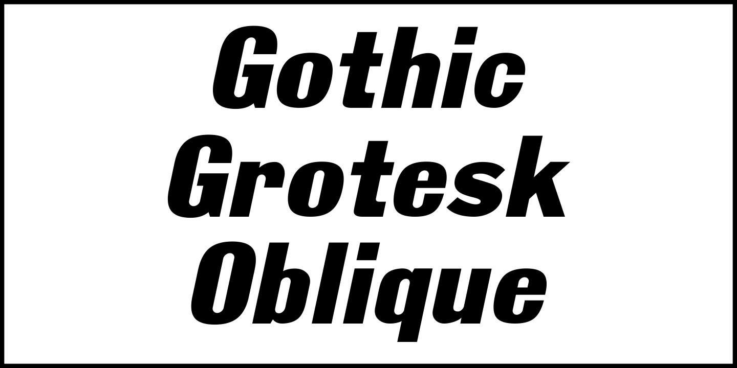 Gothic Grotesk Font Poster #4