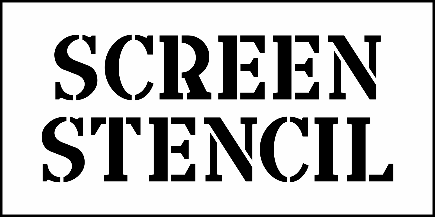 Screen Stencil Font Poster #1