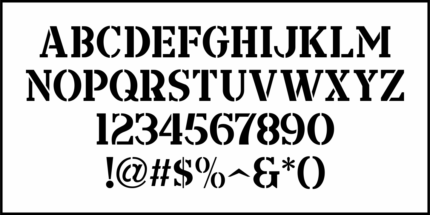 Screen Stencil Font Poster #1