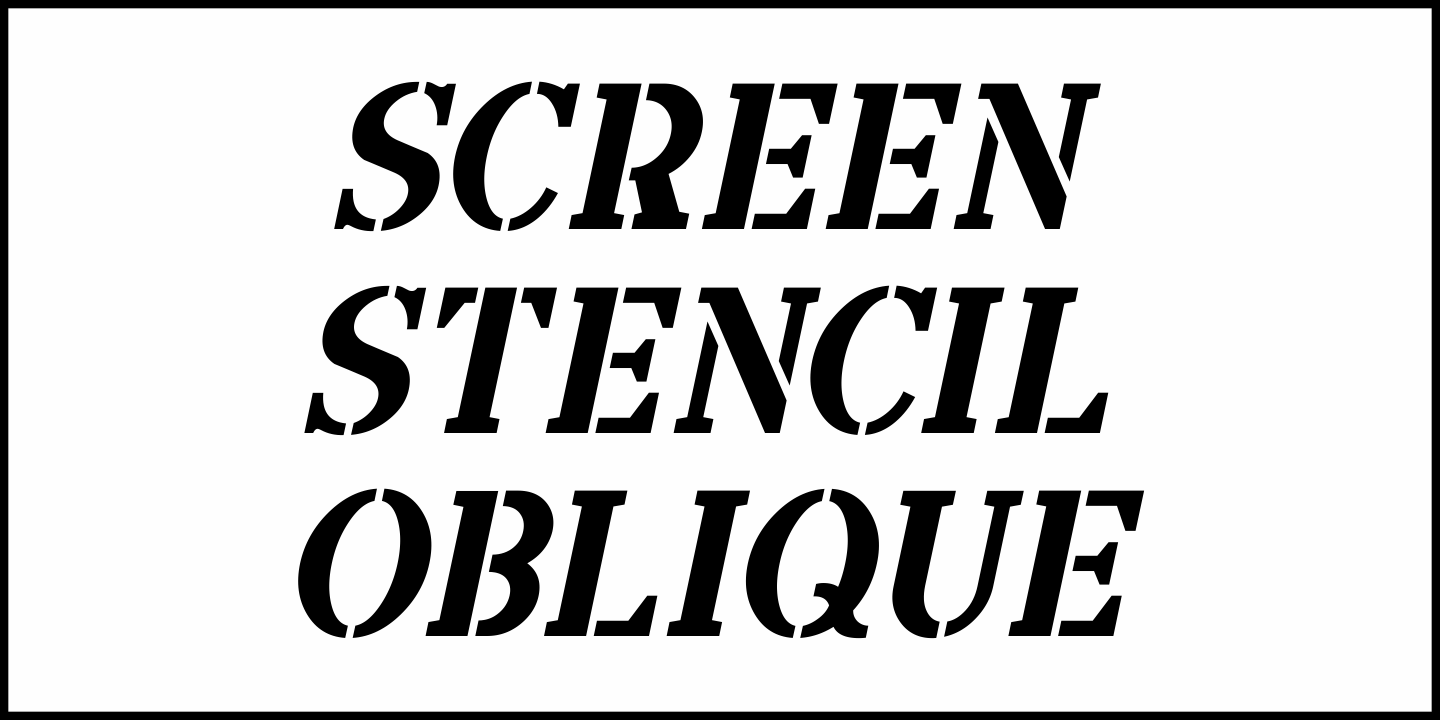 Screen Stencil Font Poster #1
