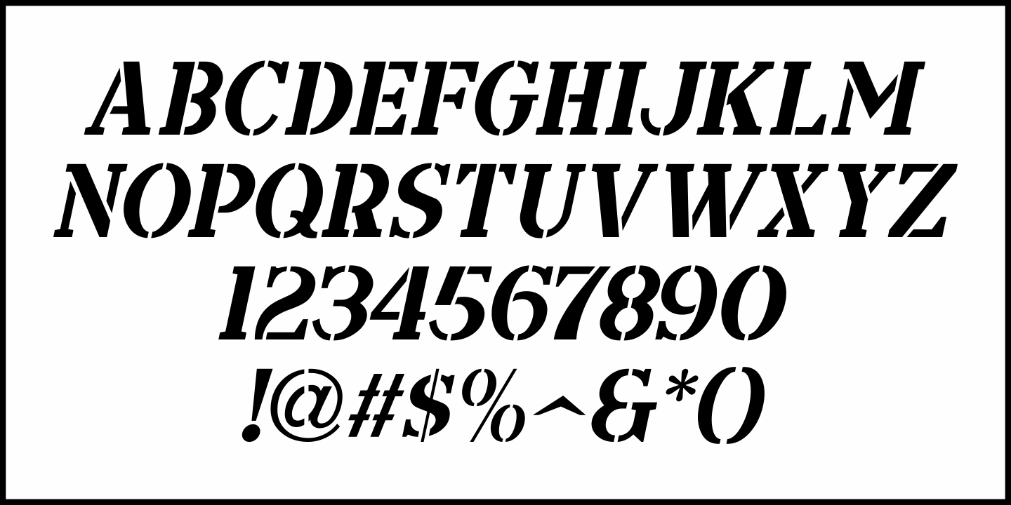 Screen Stencil Font Poster #1