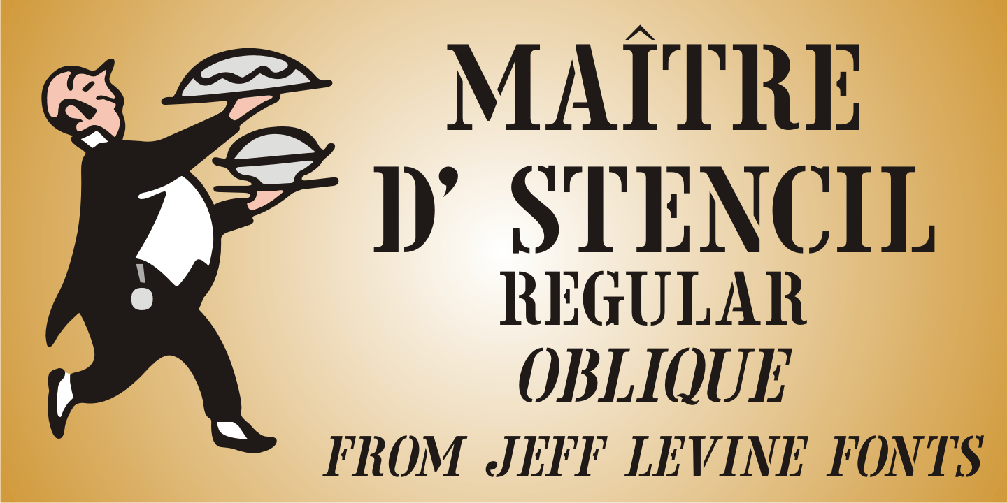 Maitre d Stencil Font Poster #1