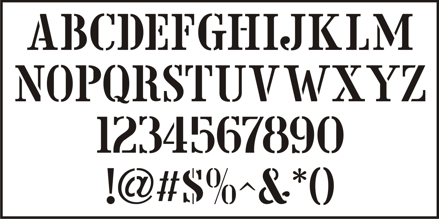 Maitre d Stencil Font Poster #3