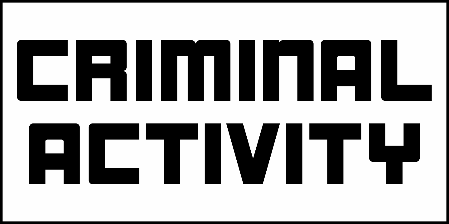 Criminal Activity Font Poster #1