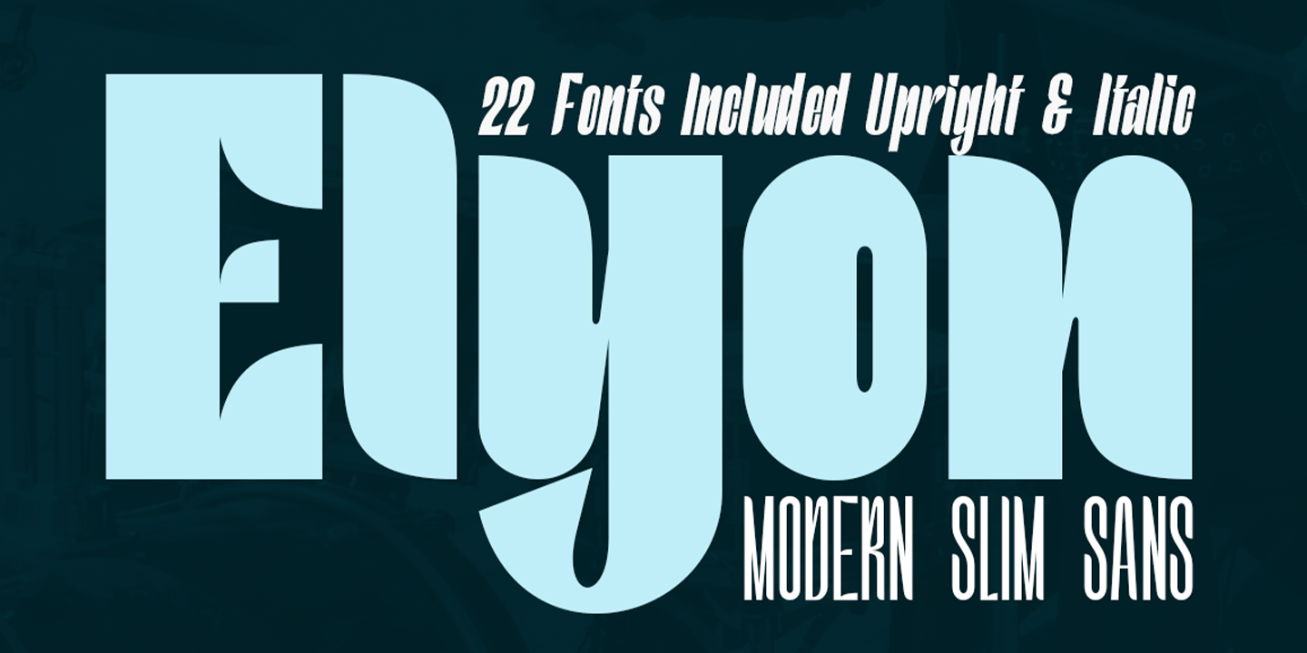 Elyon — Modern Sans Serif Font Family Font Poster