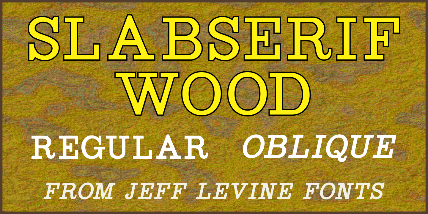 Slabserif Wood Font Family Poster
