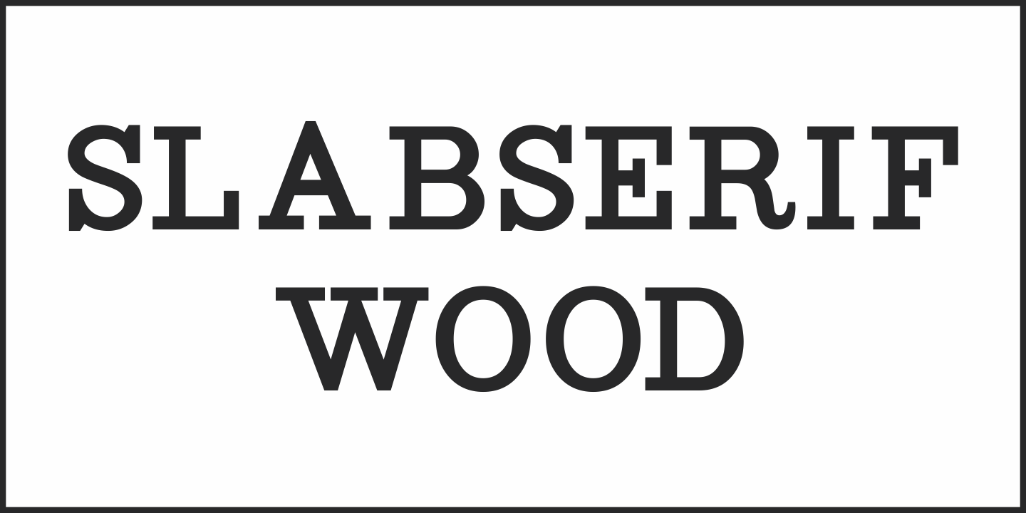Slabserif Wood Font Poster #2