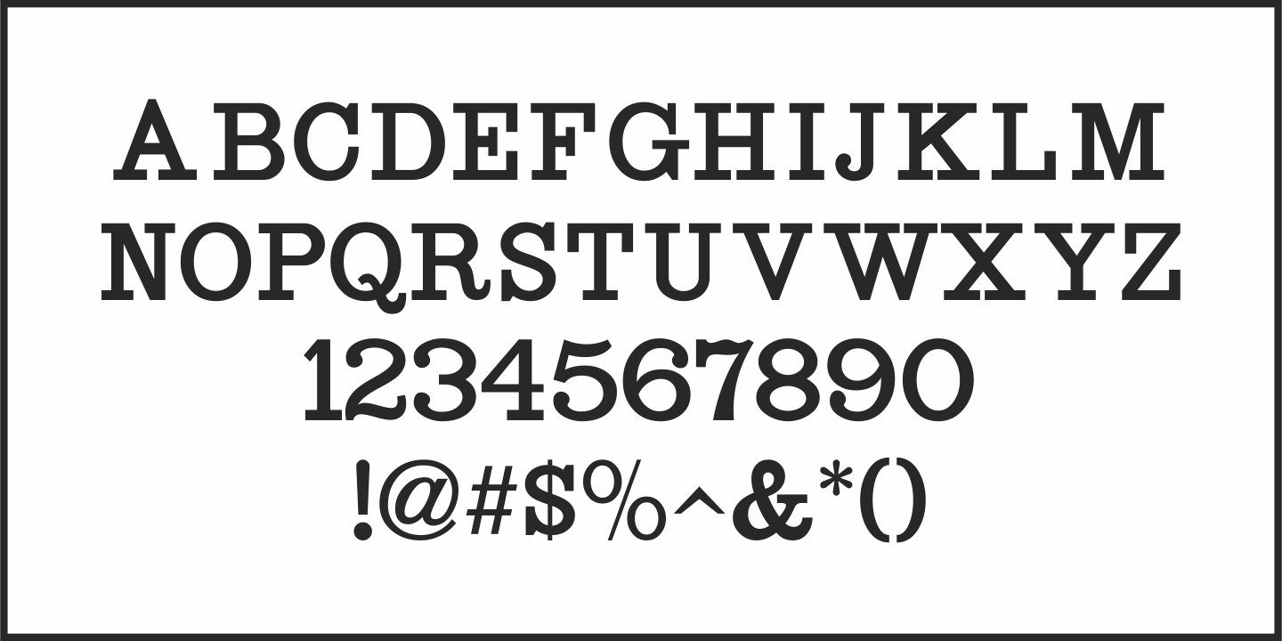 Slabserif Wood Font Poster #3