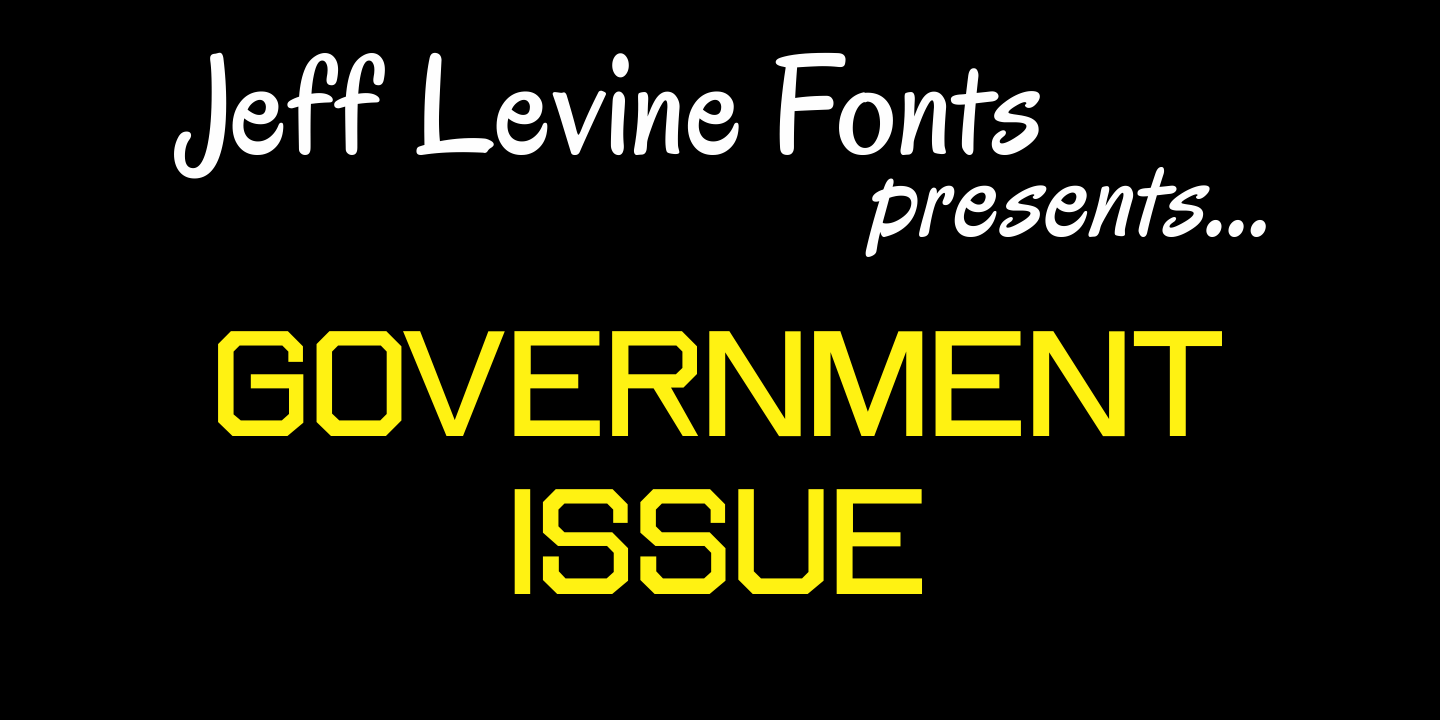 Government Issue Font Family Poster